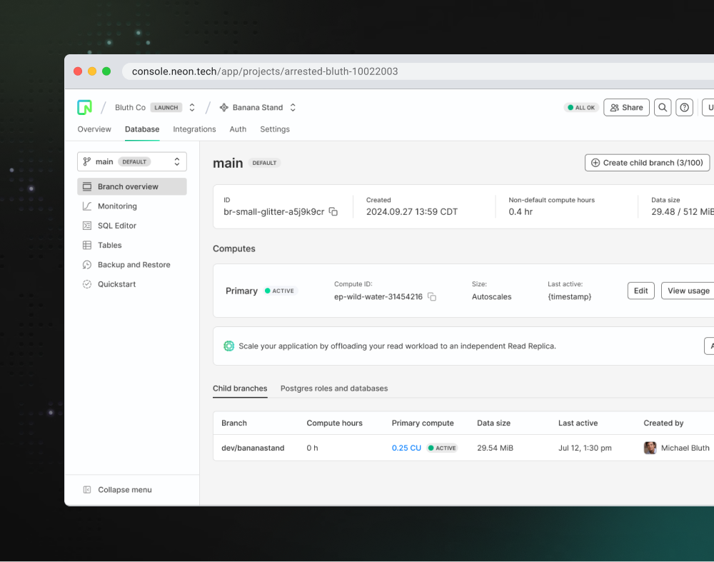 Neon: Console Navigation